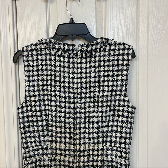 Veronica Beard Julie Sleeveless Tweed Dress in Blue/Pinegrove Multi Size 6 - Picture 14 of 14